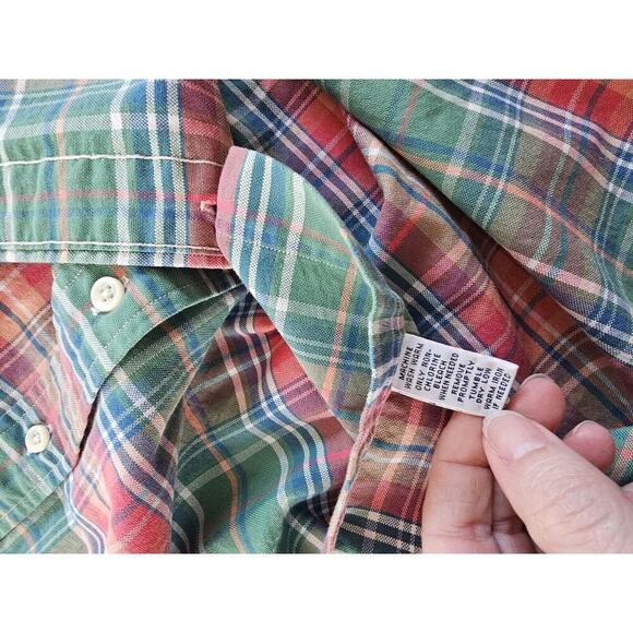 Ralph Lauren Custom Fit Plaid Button Down Shirt Men's Size XL Preppy Nautical - Picture 8 of 13